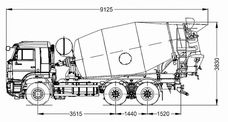 5814Z0 на базе 65201-23010-73 Автобетоносмеситель